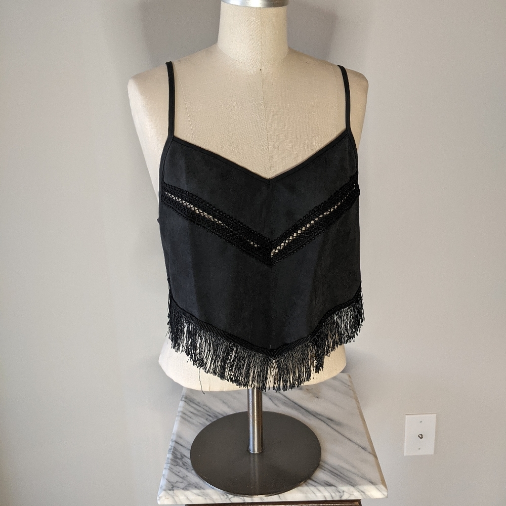 SheIn Fringe cropped tank top